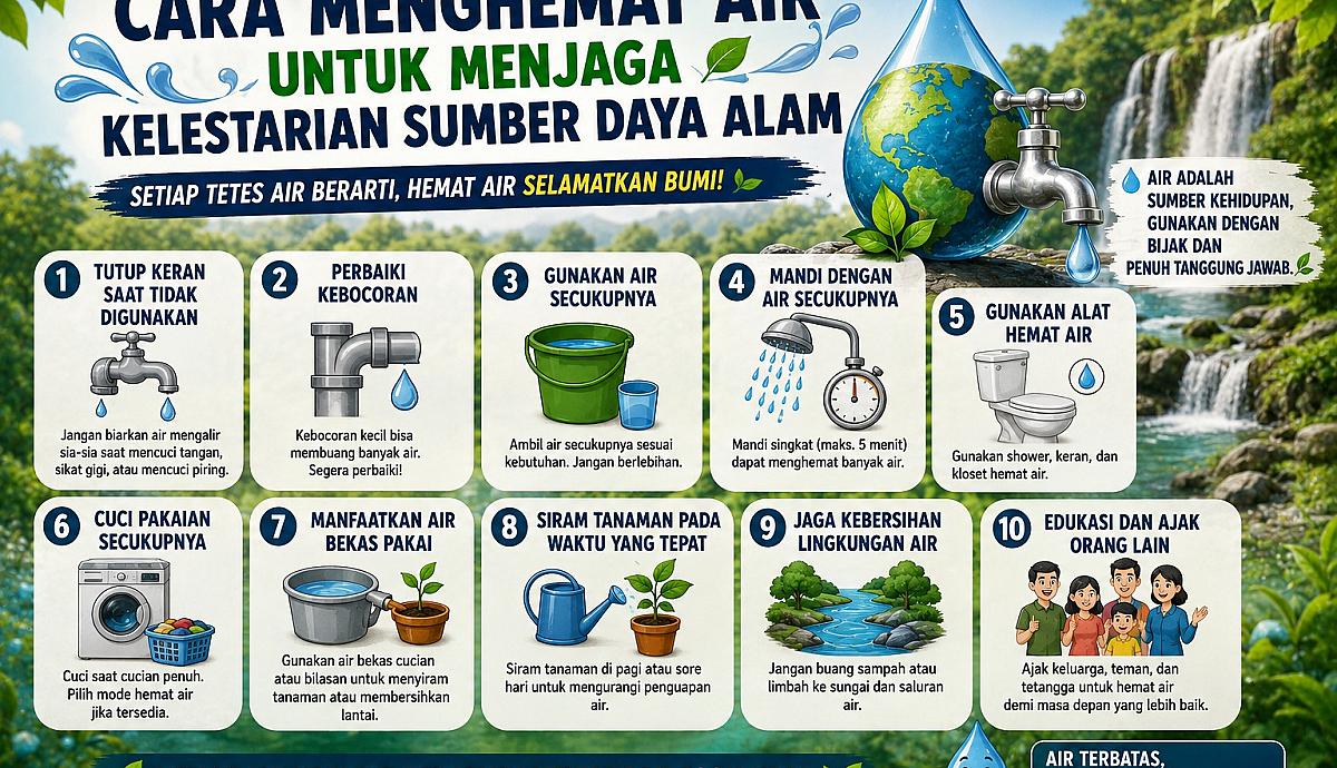 Cara Menghemat Air untuk Menjaga Kelestarian Sumber Daya Alam