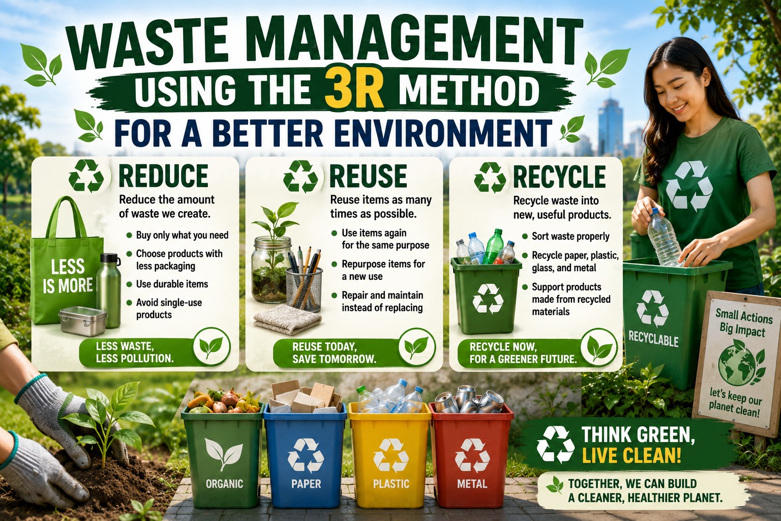 Waste Management Using the 3R Method for a Better Environment