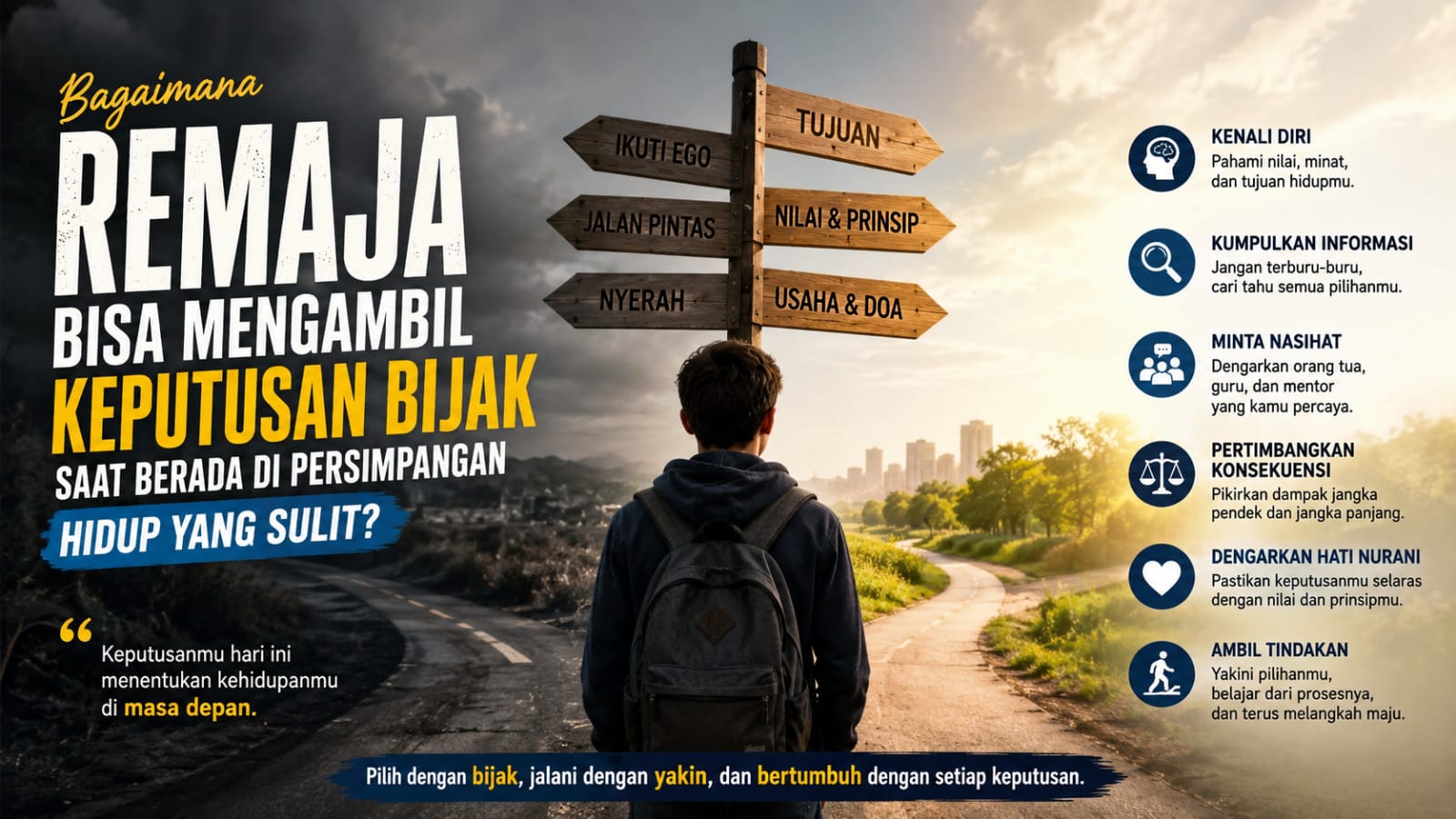 Bagaimana Remaja Bisa Mengambil Keputusan Bijak Saat Berada di Persimpangan Hidup yang Sulit?