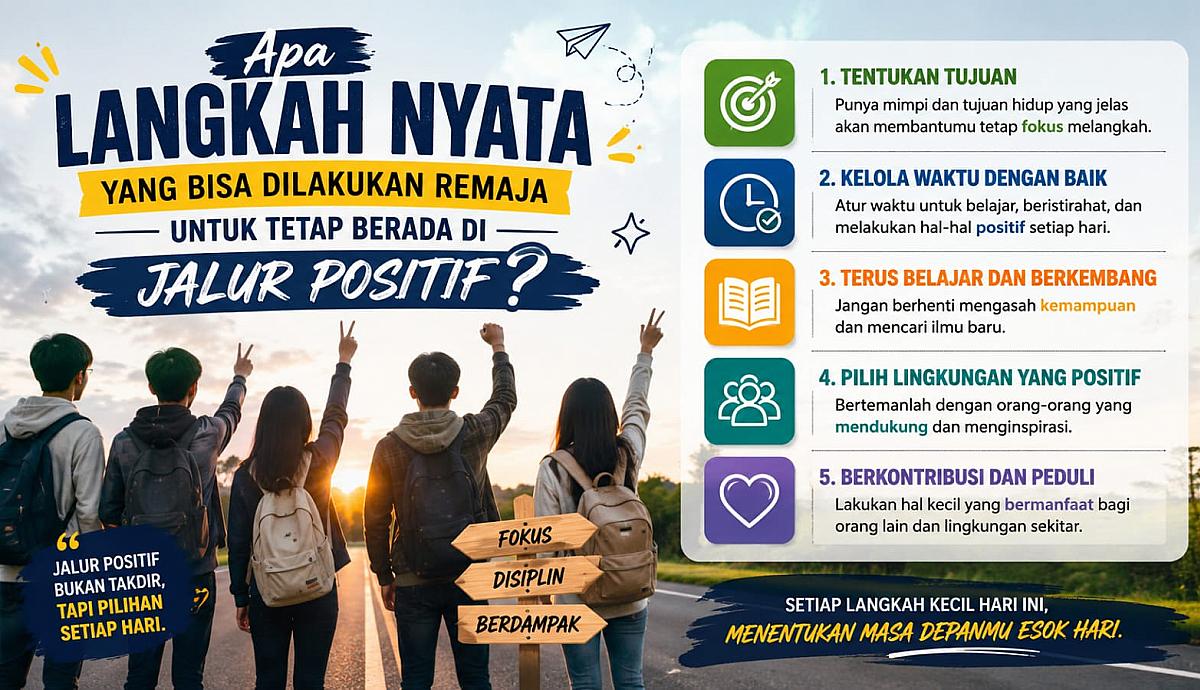 Apa Langkah Nyata yang Bisa Dilakukan Remaja untuk Tetap Berada di Jalur Positif?