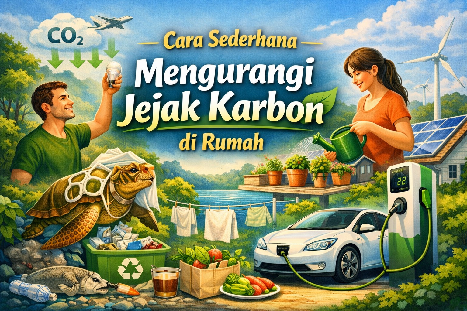 Cara Sederhana Mengurangi Jejak Karbon di Rumah