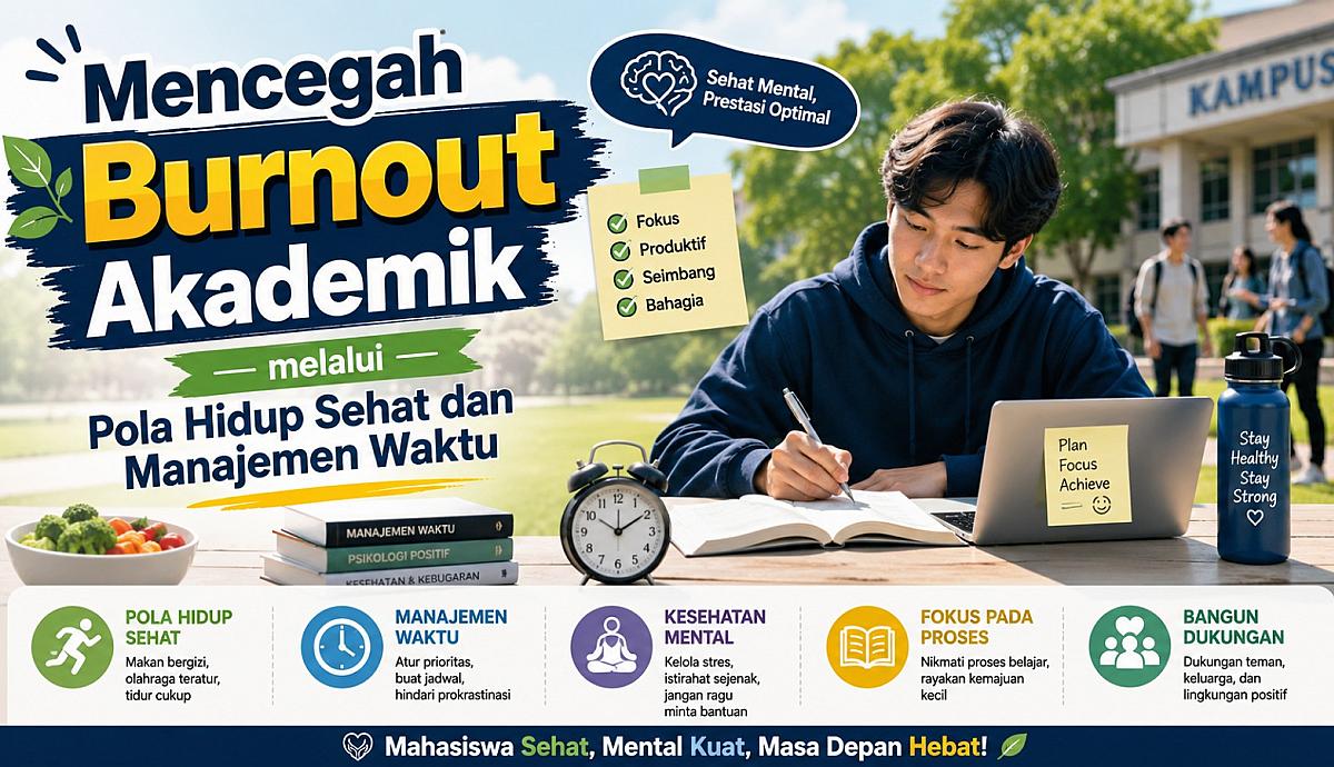 Mencegah Burnout Akademik melalui Pola Hidup Sehat dan Manajemen Waktu