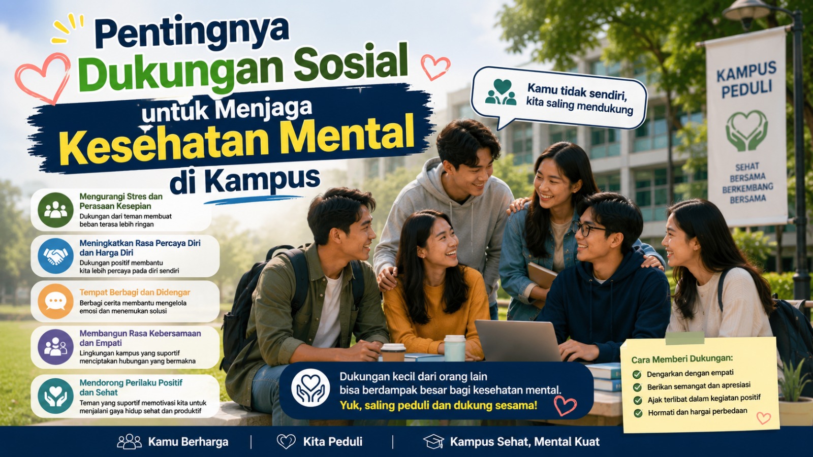 Pentingnya Dukungan Sosial untuk Menjaga Kesehatan Mental di Kampus