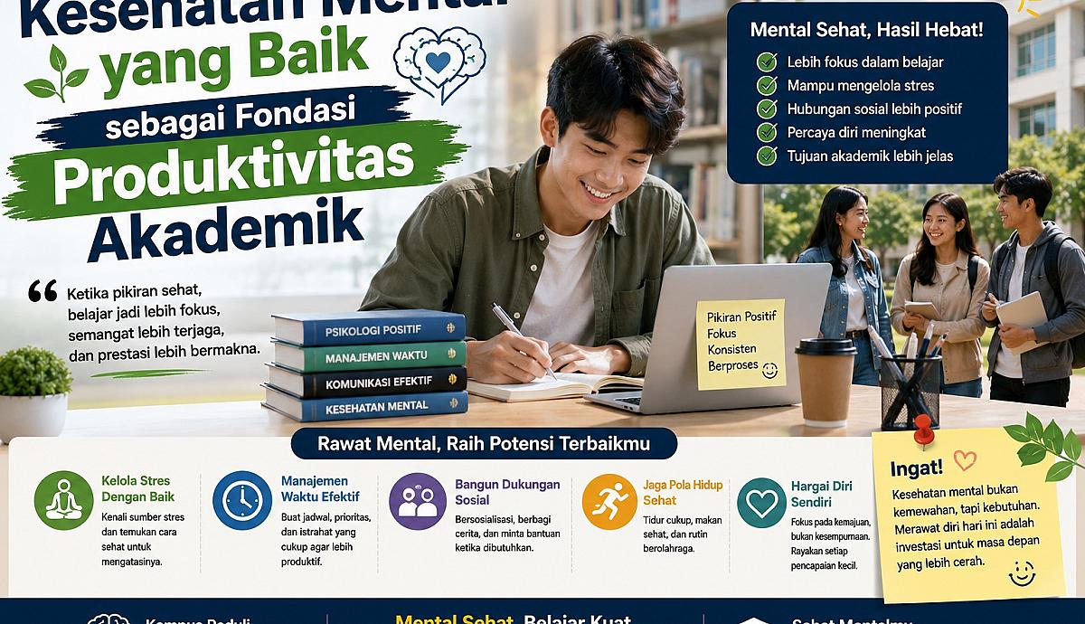 Kesehatan Mental yang Baik sebagai Fondasi Produktivitas Akademik