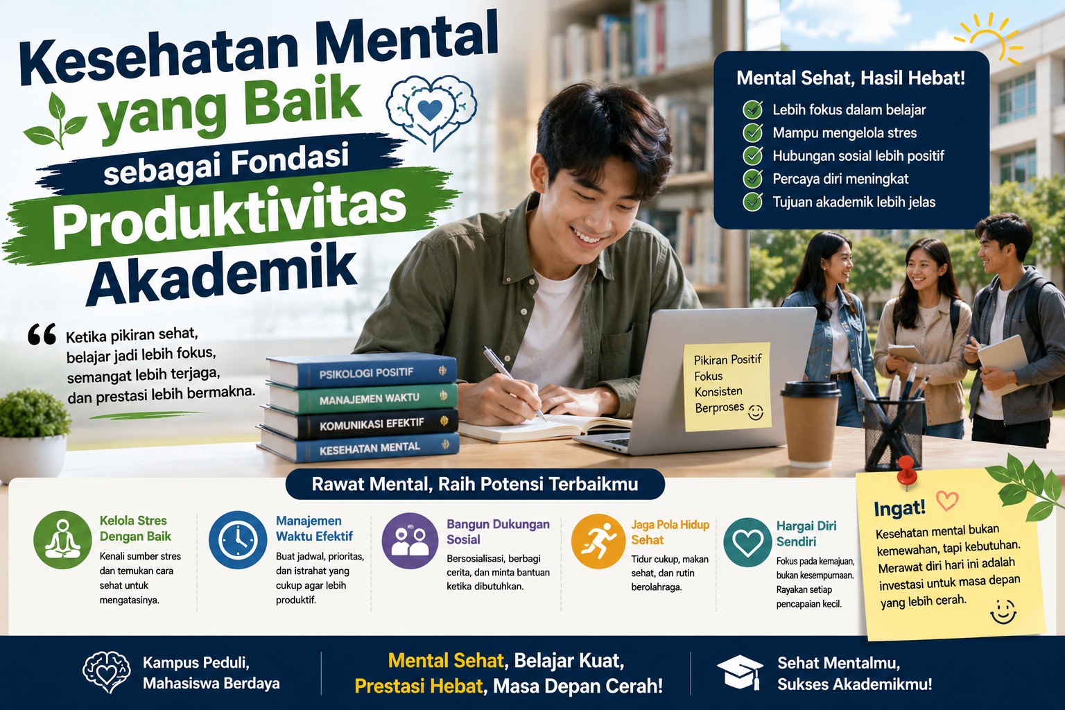 Kesehatan Mental yang Baik sebagai Fondasi Produktivitas Akademik