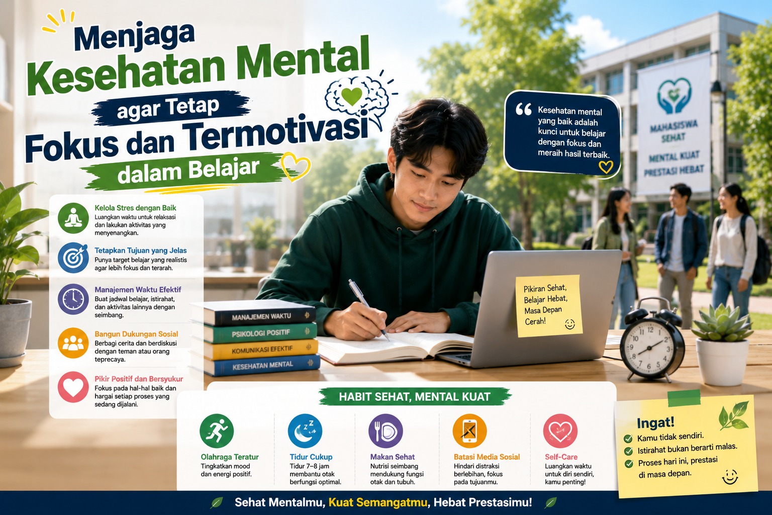 Menjaga Kesehatan Mental agar Tetap Fokus dan Termotivasi dalam Belajar