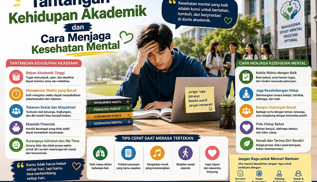 Tantangan Kehidupan Akademik dan Cara Menjaga Kesehatan Mental