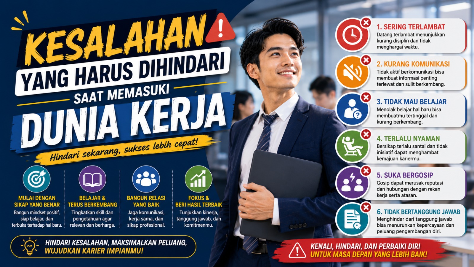 Kesalahan yang Harus Dihindari saat Memasuki Dunia Kerja