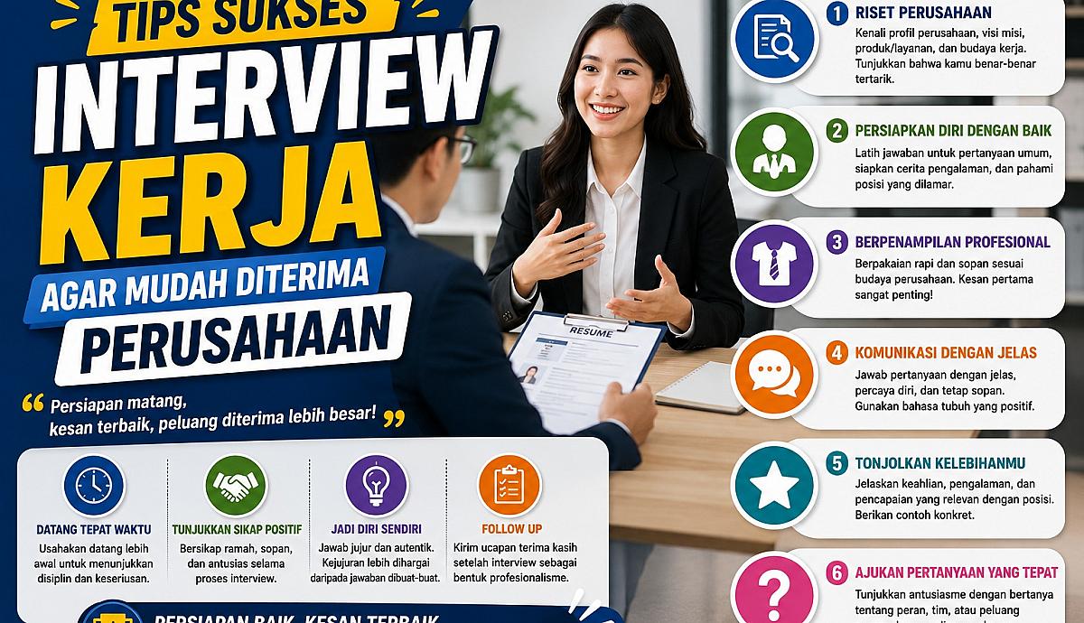 Tips Sukses Interview Kerja agar Mudah Diterima Perusahaan