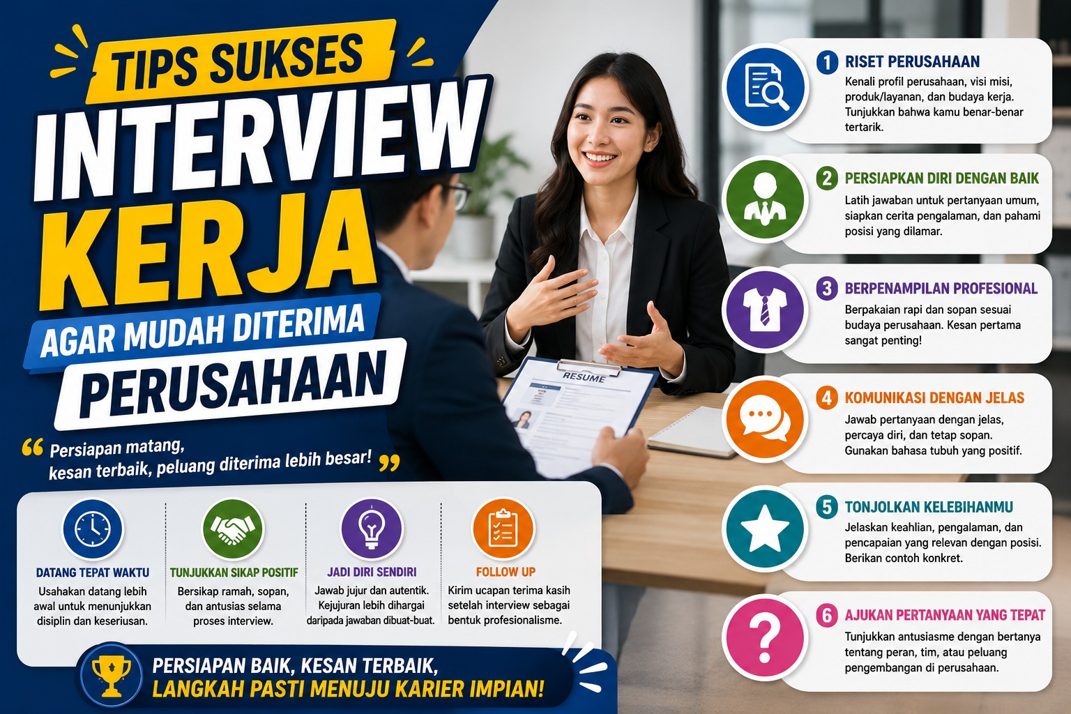 Tips Sukses Interview Kerja agar Mudah Diterima Perusahaan