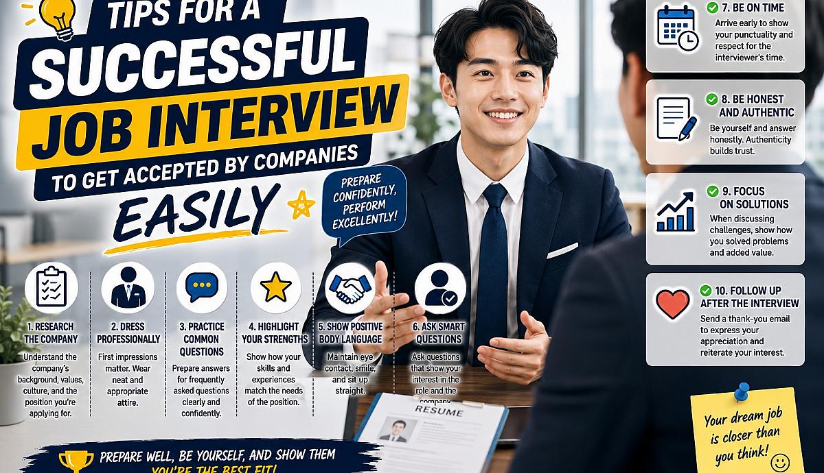 Tips for a Successful Job Interview to Get Accepted by Companies Easily