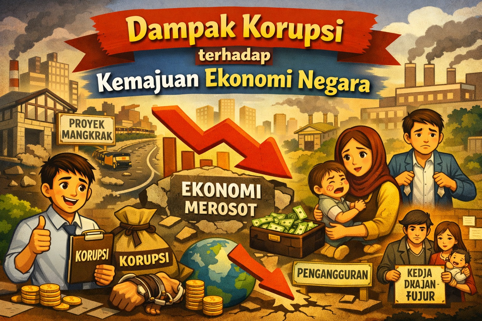 Dampak Korupsi terhadap Kemajuan Ekonomi Negara