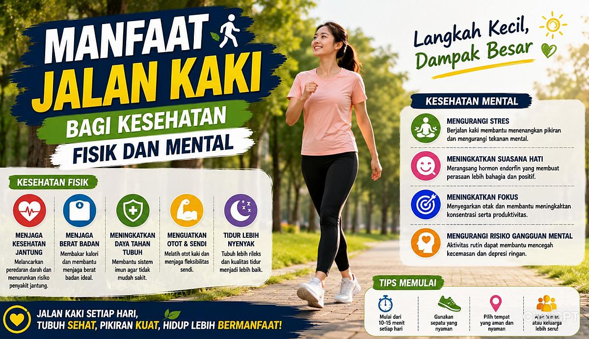 Manfaat Jalan Kaki bagi Kesehatan Fisik dan Mental