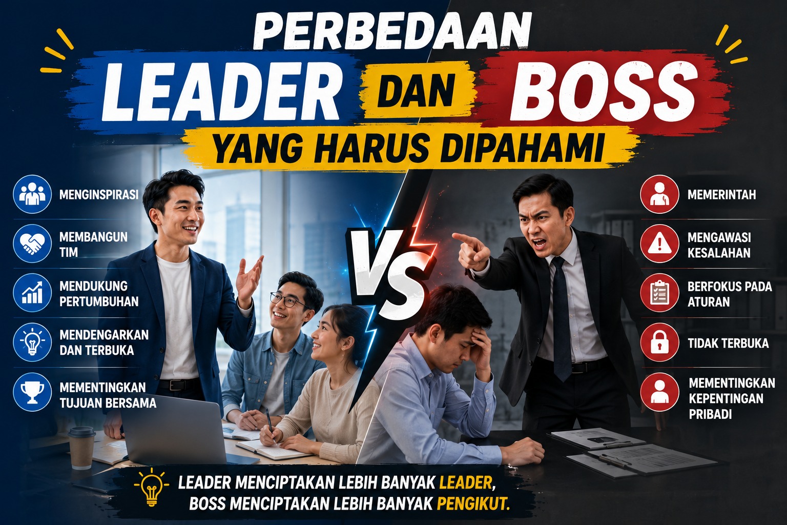 Perbedaan Leader dan Boss yang Harus Dipahami