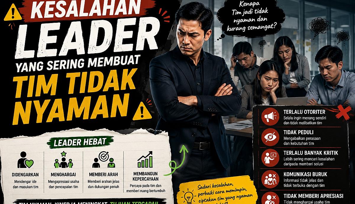 Kesalahan Leader yang Sering Membuat Tim Tidak Nyaman