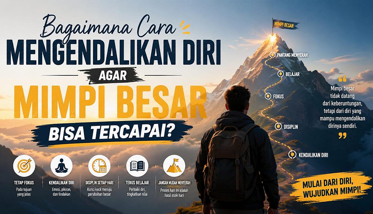 Bagaimana Cara Mengendalikan Diri agar Mimpi Besar Bisa Tercapai?