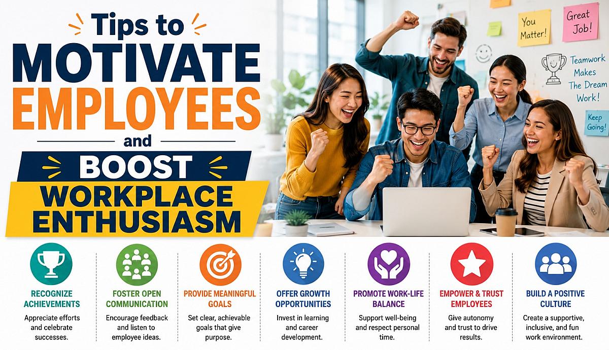 Tips to Motivate Employees and Boost Workplace Enthusiasm