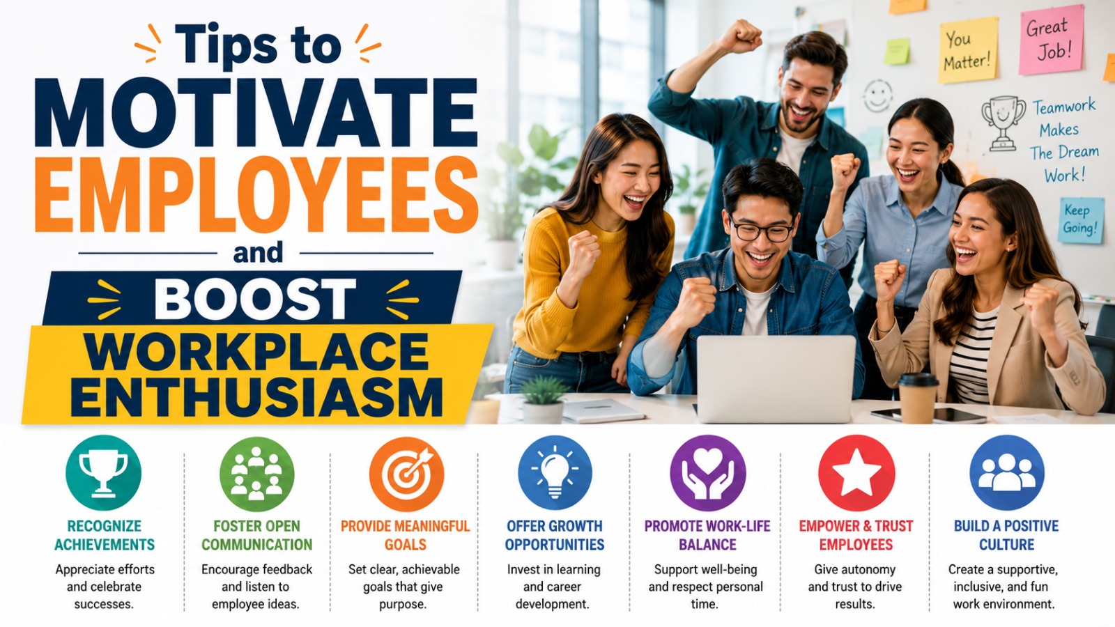 Tips to Motivate Employees and Boost Workplace Enthusiasm