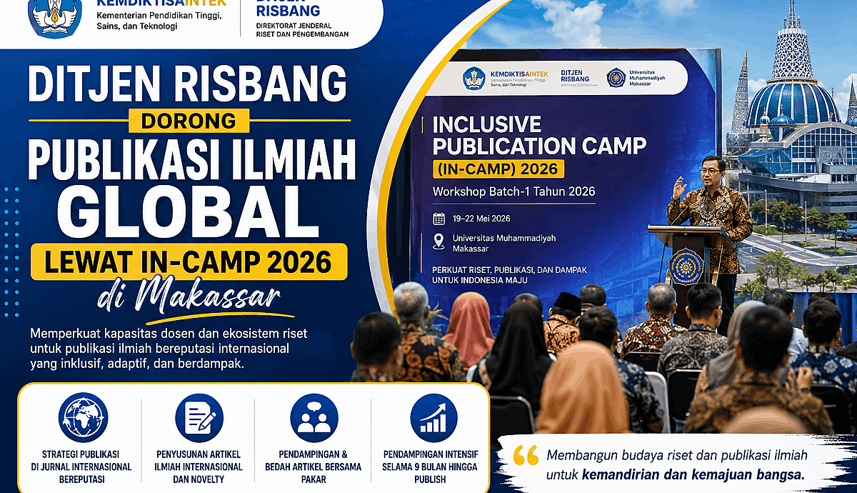 Ditjen Risbang Dorong Publikasi Ilmiah Global Lewat In-Camp 2026 di Makassar