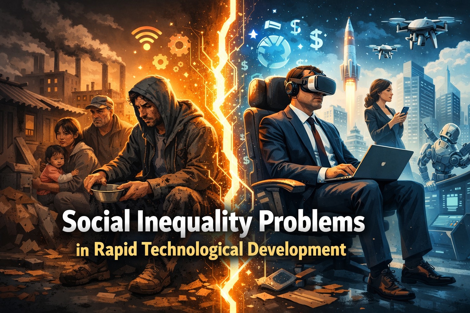 Social Inequality Problems in Rapid Technological Development