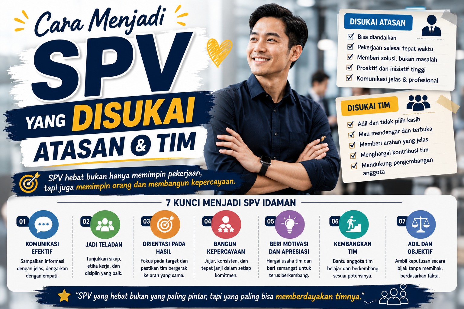 Cara Menjadi SPV yang Disukai Atasan dan Tim