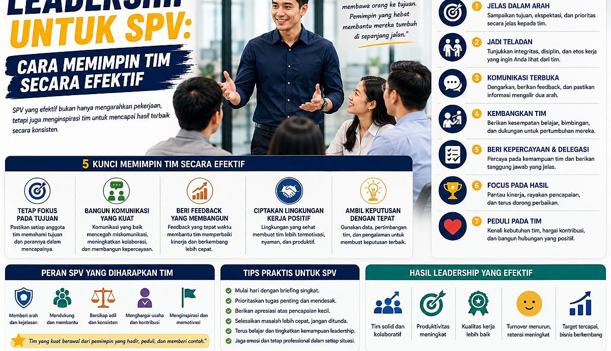 Leadership untuk SPV: Cara Memimpin Tim Secara Efektif