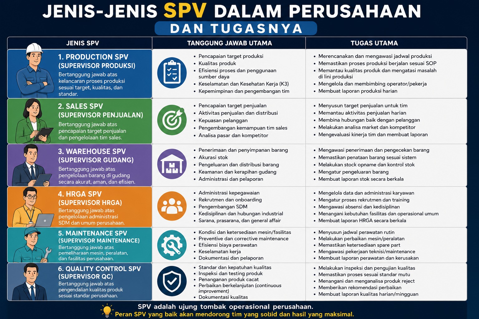 Jenis-Jenis SPV dalam Perusahaan dan Tugasnya