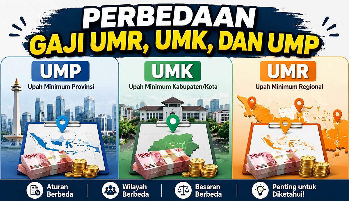 PERBEDAAN GAJI UMR, UMK, DAN UMP