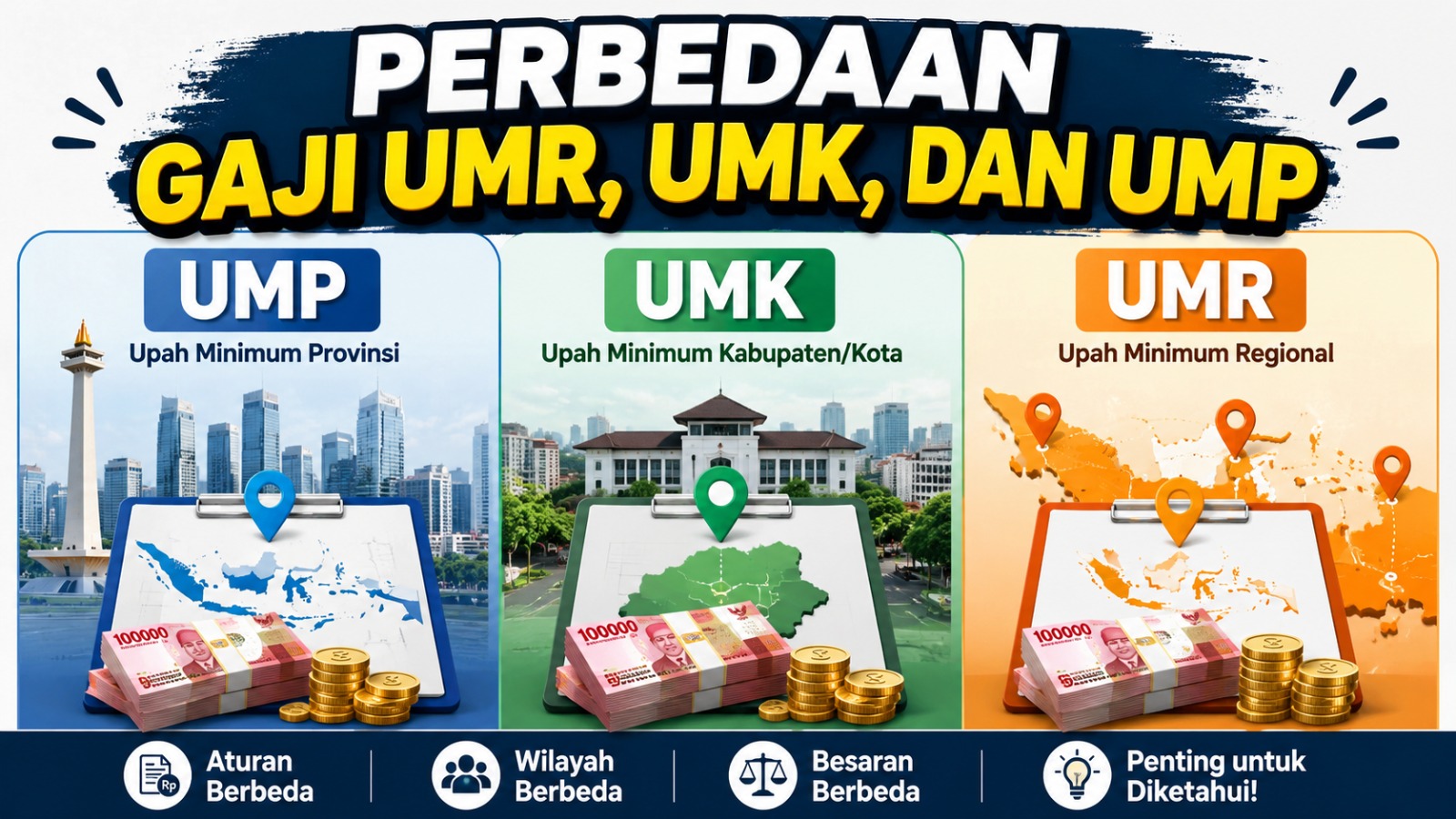 PERBEDAAN GAJI UMR, UMK, DAN UMP
