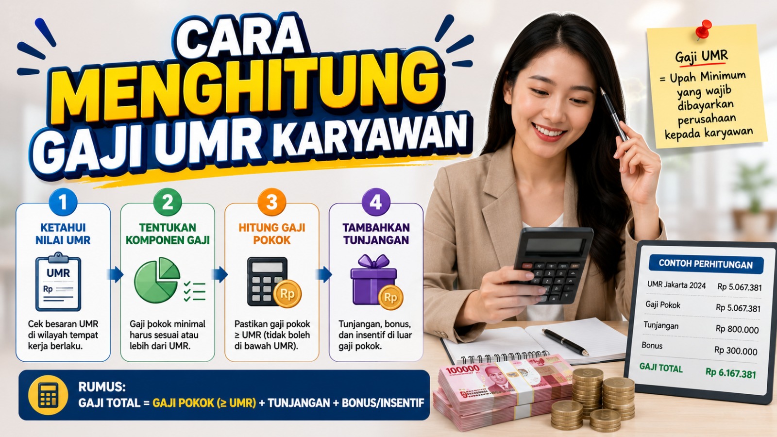 CARA MENGHITUNG GAJI UMR KARYAWAN
