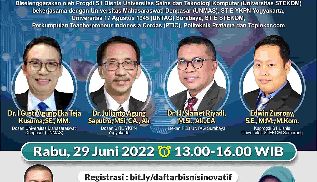 WEBINAR NASIONAL ''Peran Bisnis Inovatif Berbasis Digital untuk Meningkatkan Daya Saing''