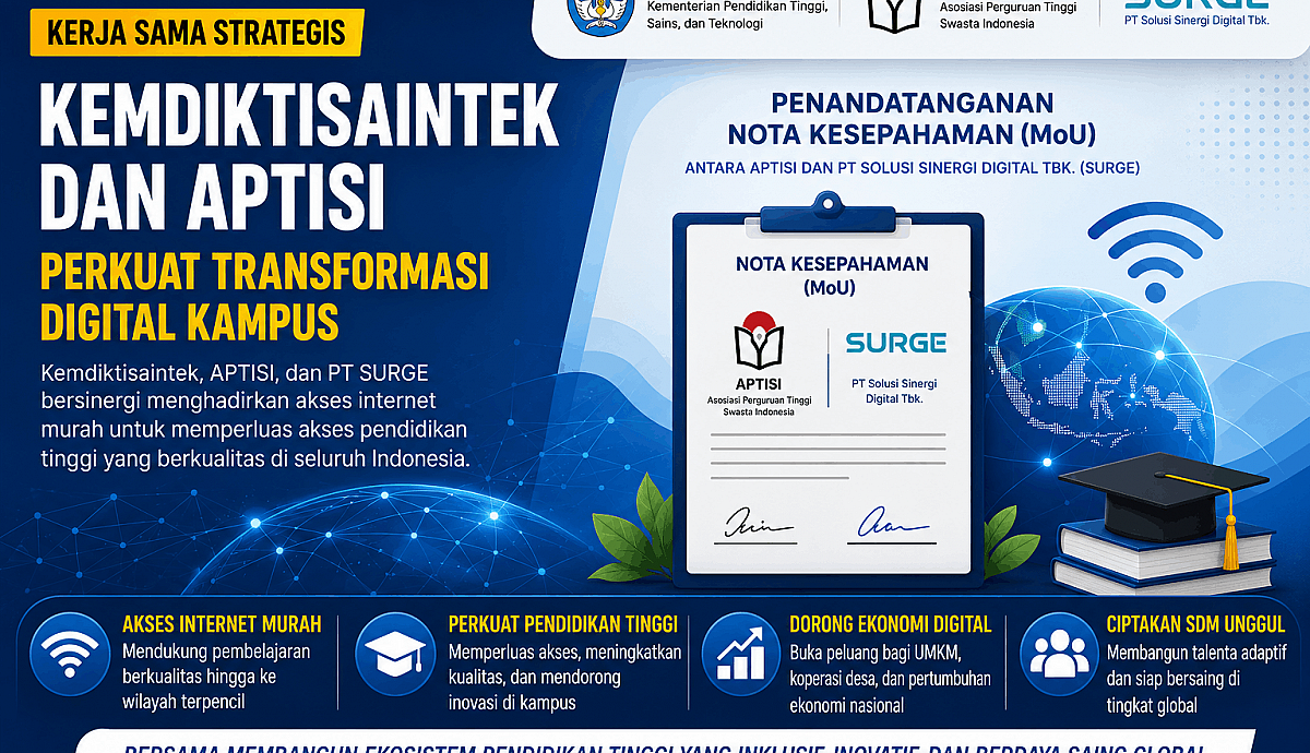Kemdiktisaintek dan APTISI Perkuat Transformasi Digital Kampus Lewat Kerja Sama dengan SURGE