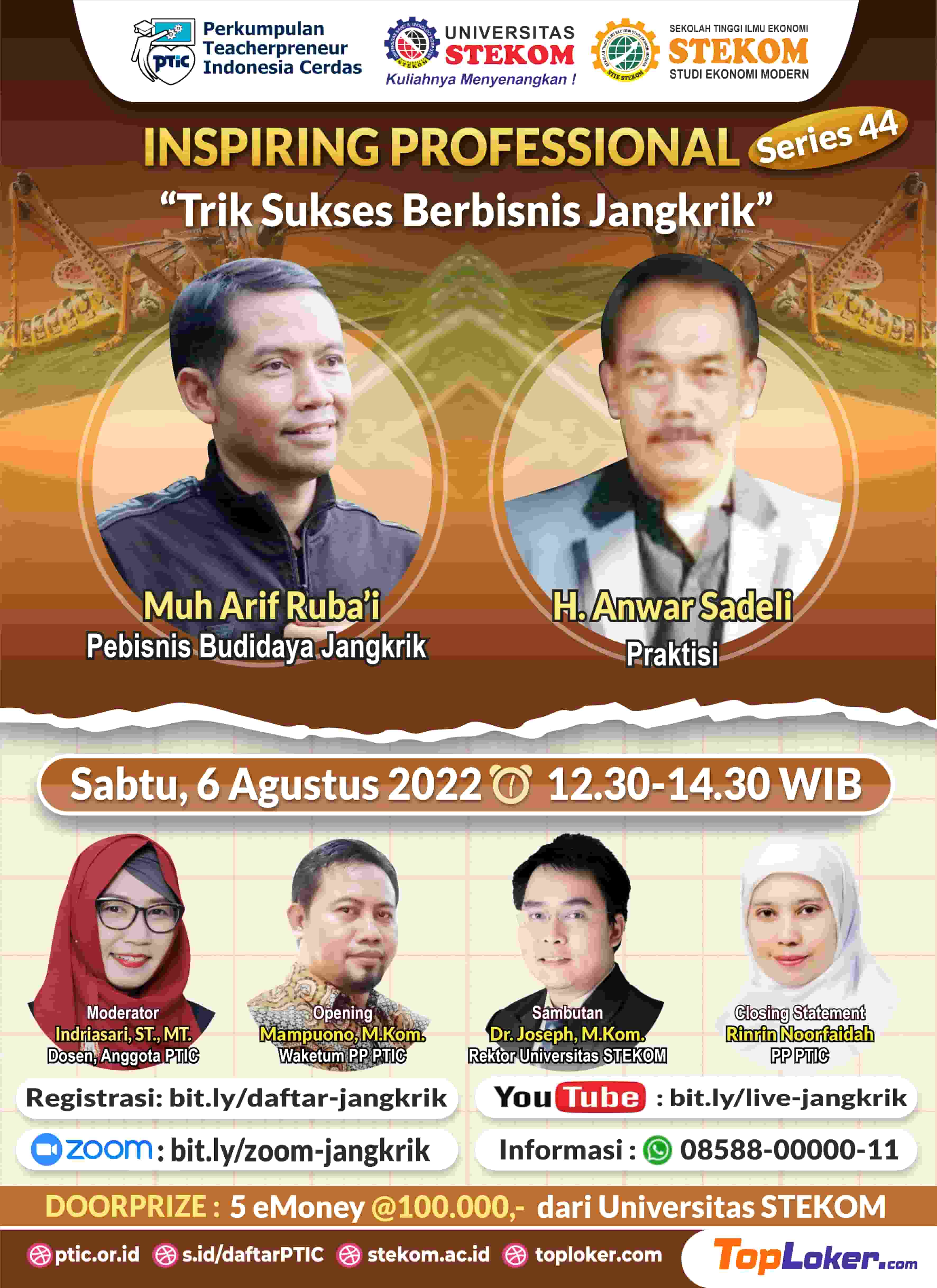 INSPIRING PROFESSIONAL ''Trik Sukses Berbisnis Jangkrik''