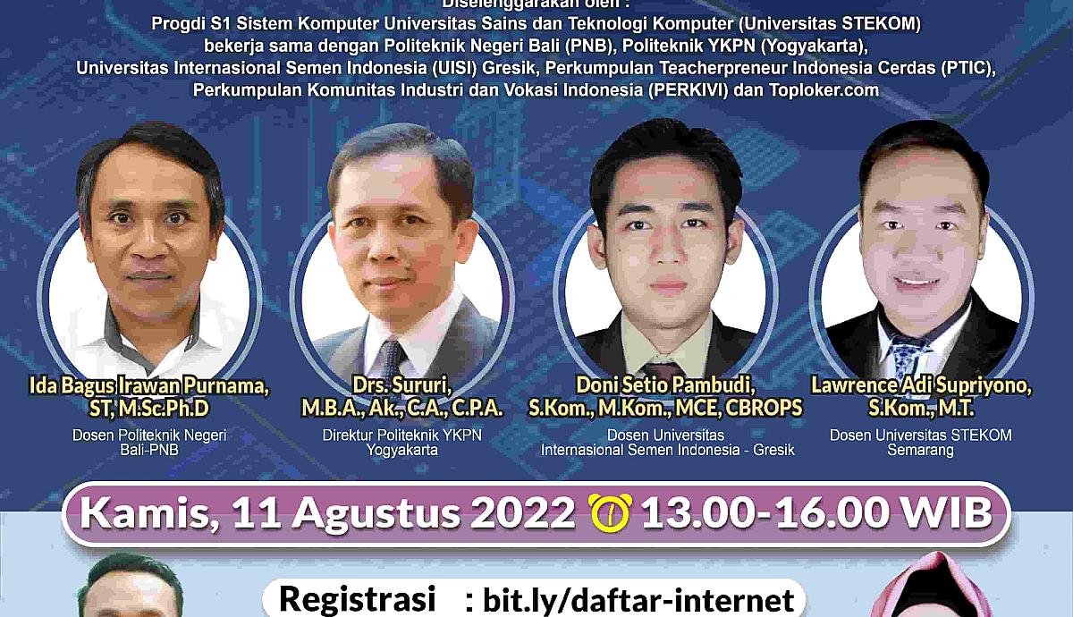WEBINAR NASIONAL ''Implementasi Internet of Things (IoT) untuk Menigkatkan Inovasi dan Daya Saing Industri''