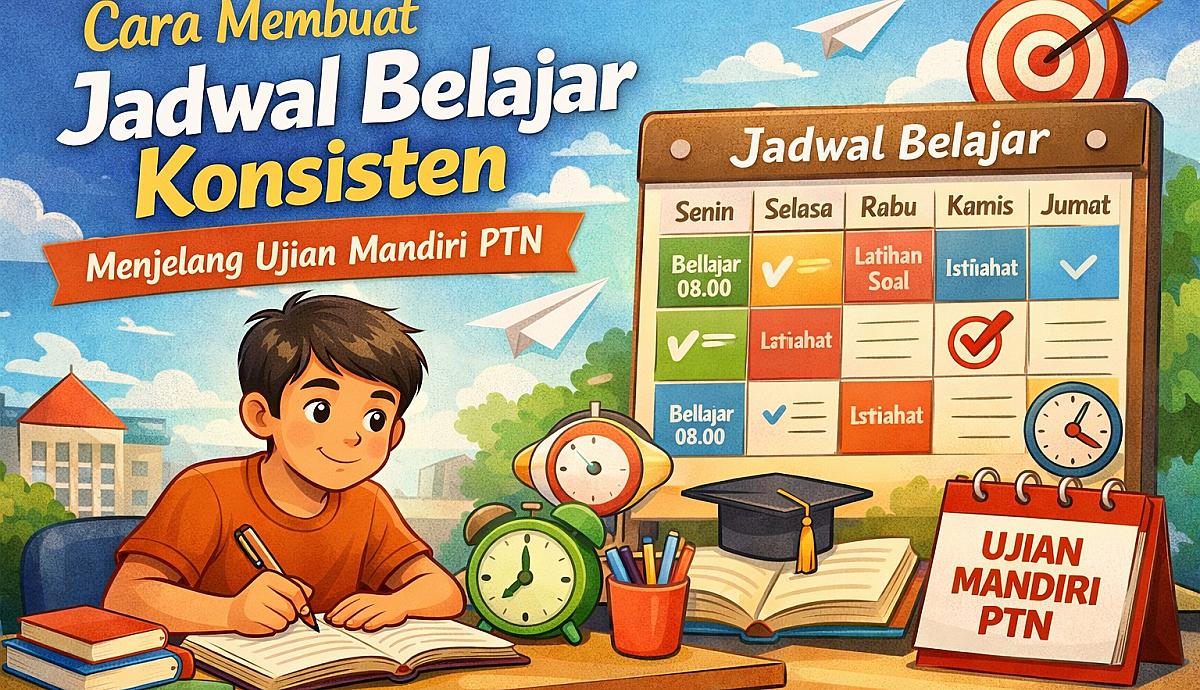 Cara Membuat Jadwal Belajar Konsisten Menjelang Ujian Mandiri PTN