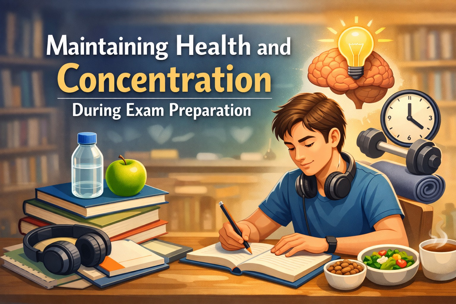 Maintaining Health and Concentration During Exam Preparation