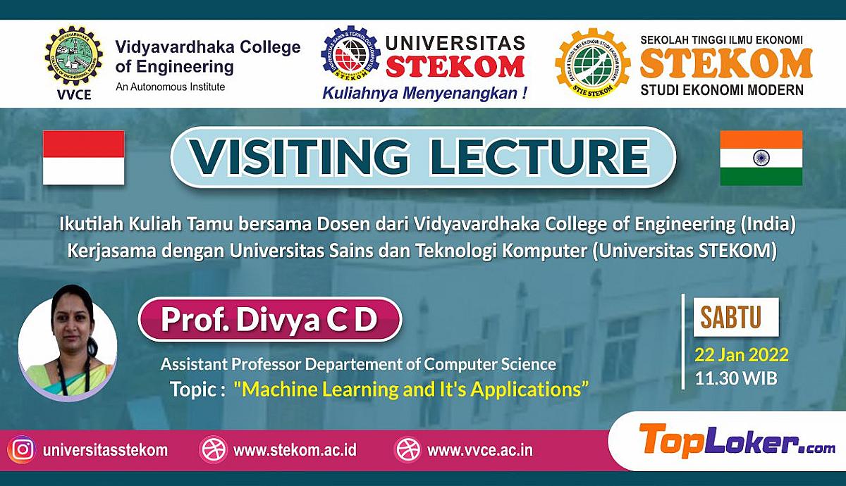 VISITING LECTURE ''Machine Learning and It's Applications''