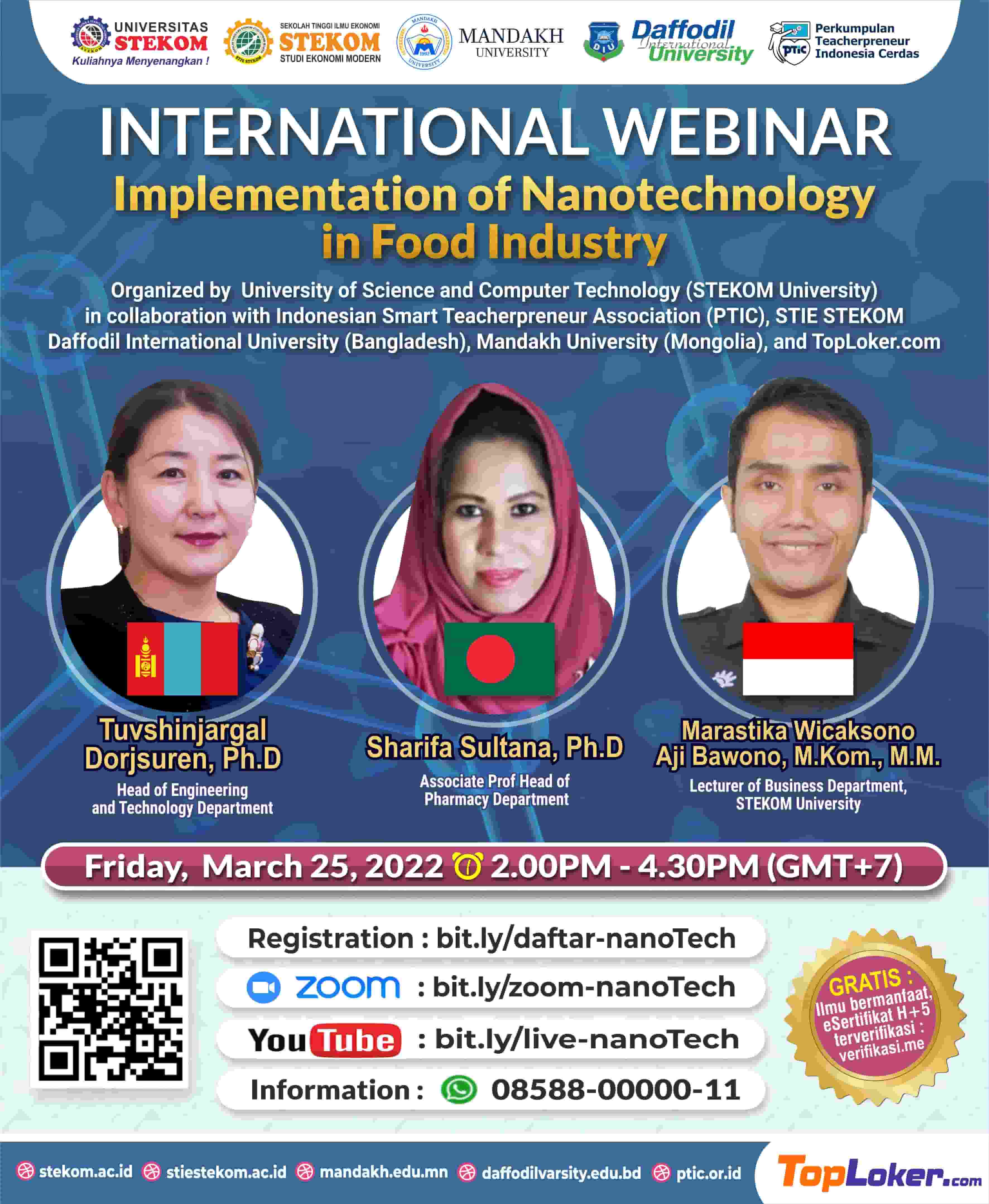 INTERNATIONAL WEBINAR Implementation of Nanotechnology in Food Industry