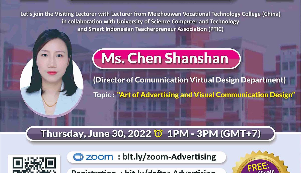 VISITING LECTURE  Art of Advertising and Visual Communication Design