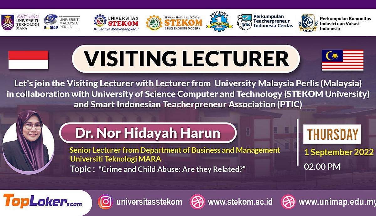 VISITING LECTURE  Crime and Child Abuse: Are they Related? 