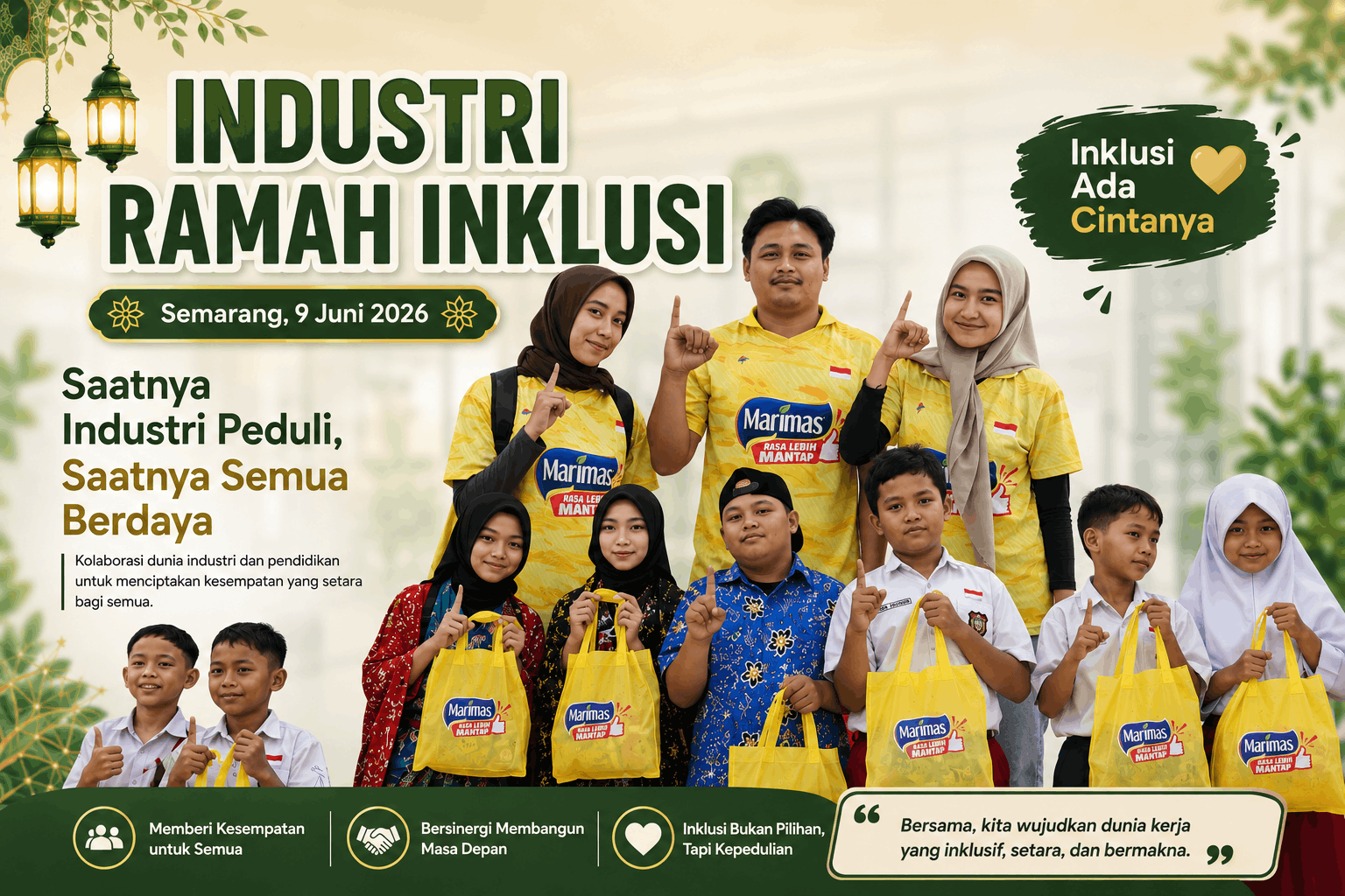 Universitas STEKOM Gandeng PT Marimas Putra Kencana Semarang Hadirkan Kebahagiaan untuk Ratusan Siswa Disabilitas dalam Syukuran Idul Adha