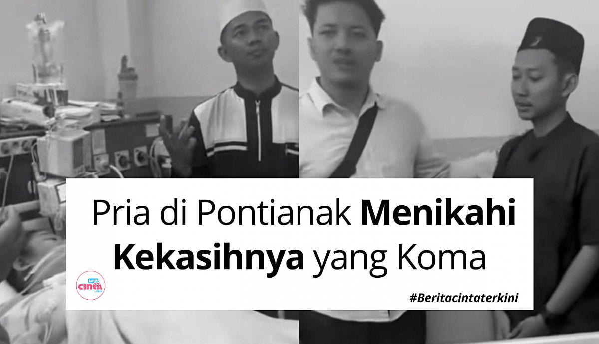 Pria di Pontianak Menikahi Kekasihnya yang Koma