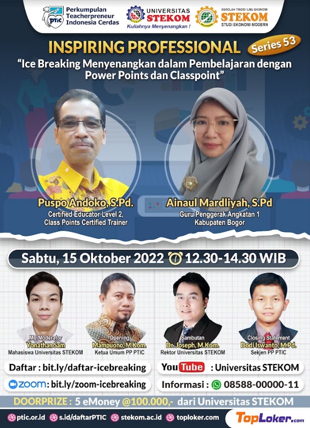 INSPIRING PROFESSIONAL Ice Breaking Menyenangkan dalam Pembelajaran dengan Power Point dan Classpoint  