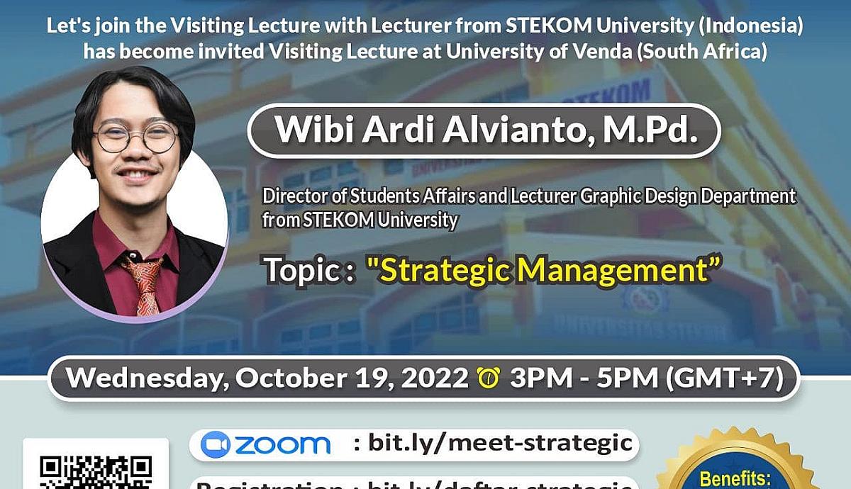 VISITING LECTURE  Strategic Management  