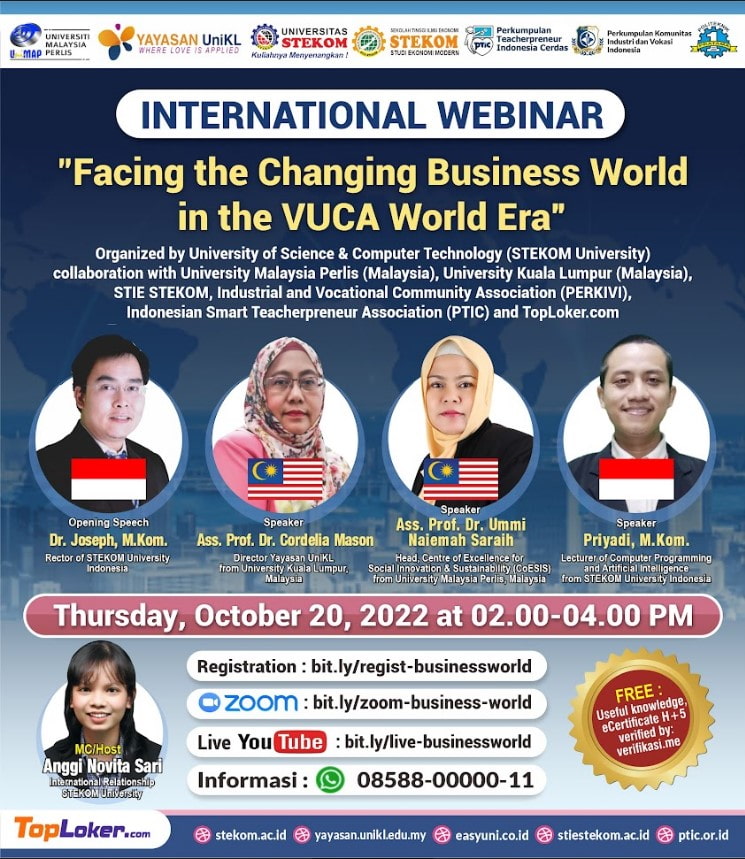 INTERNATIONAL WEBINAR Facing the Changing Business World in the VUCA World Era