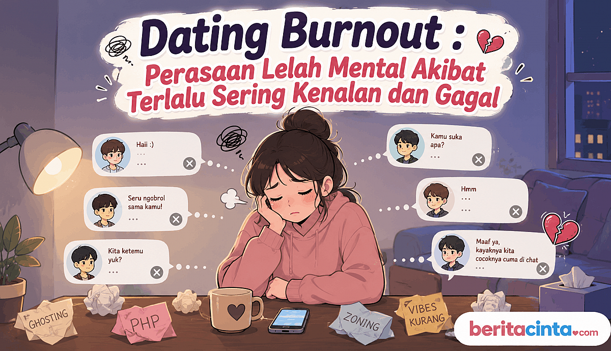 Dating Burnout : Perasaan Lelah Mental Akibat Terlalu Sering Kenalan dan Gagal