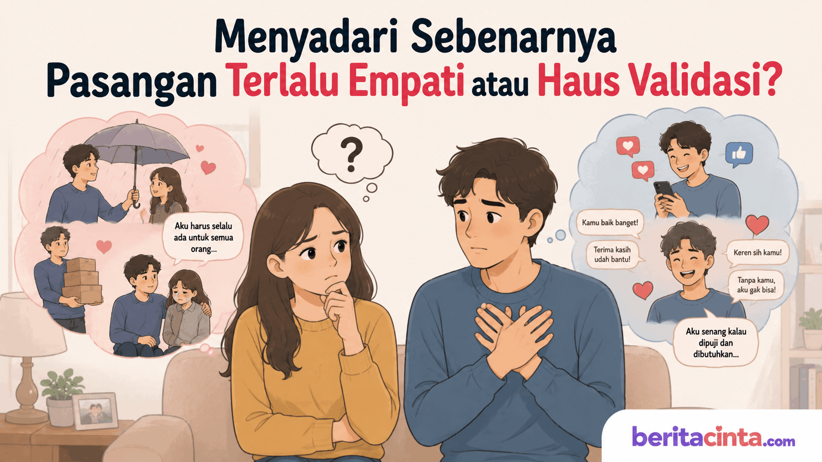 Menyadari Sebenarnya Pasangan Terlalu Empati atau Haus Validasi?