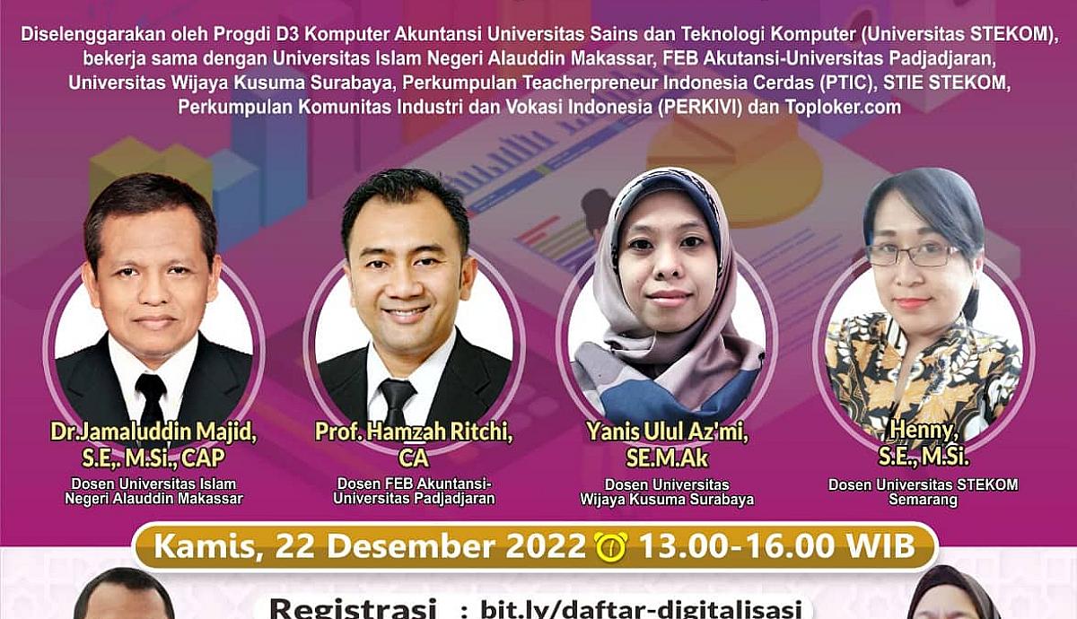 WEBINAR NASIONAL Tantangan Digitalisasi Akuntansi Terhadap Profesi Bidang Akuntansi Menuju New Society 5.0