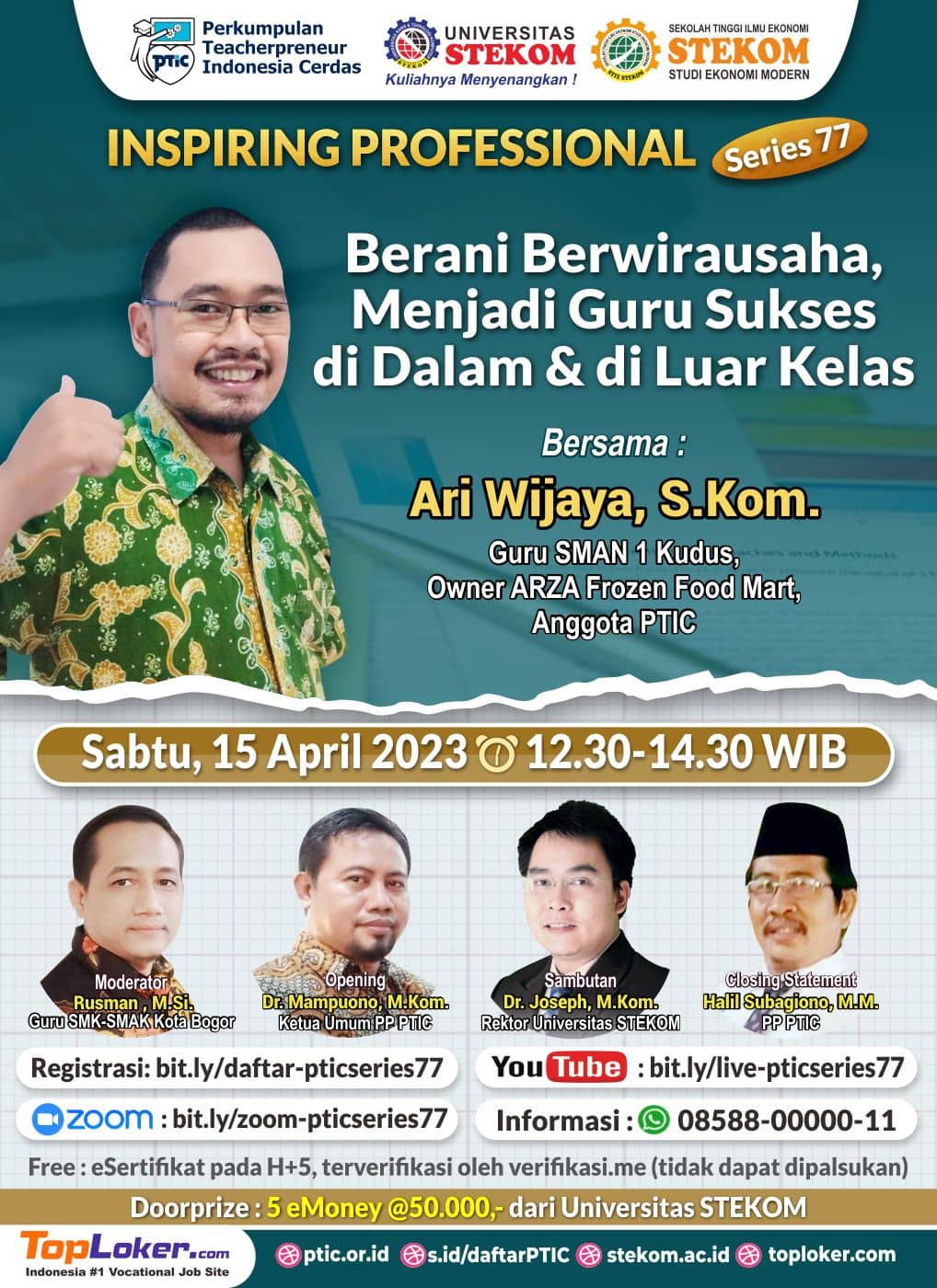 INSPIRING PROFESSIONAL Berani Berwirausaha, Menjadi Guru Sukses di Dalam & di Luar Kelas