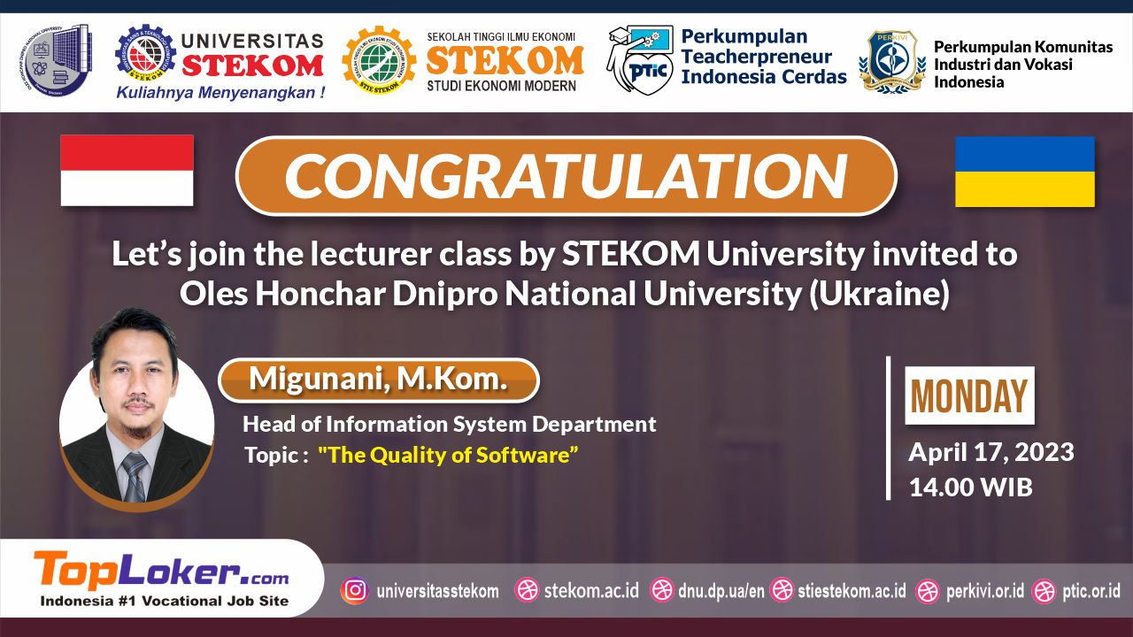 CONGRATULATION The Quality of Software